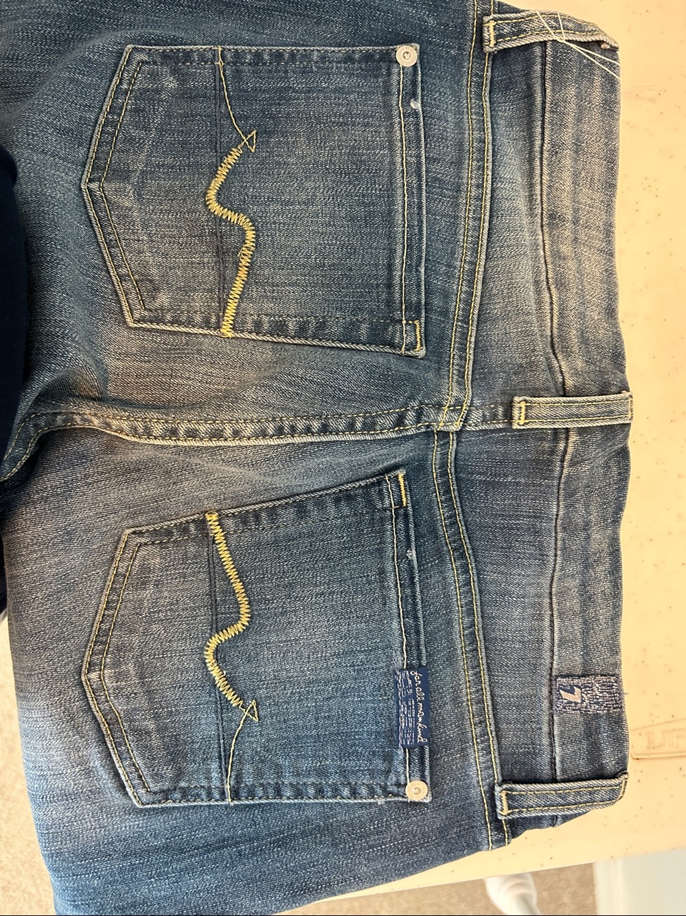 7 For All Mankind Dark Blue Flared Women’s Jeans - Picture 10 of 10